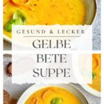 Gelbe-Bete-Suppe in einem Suppenteller-Pin.