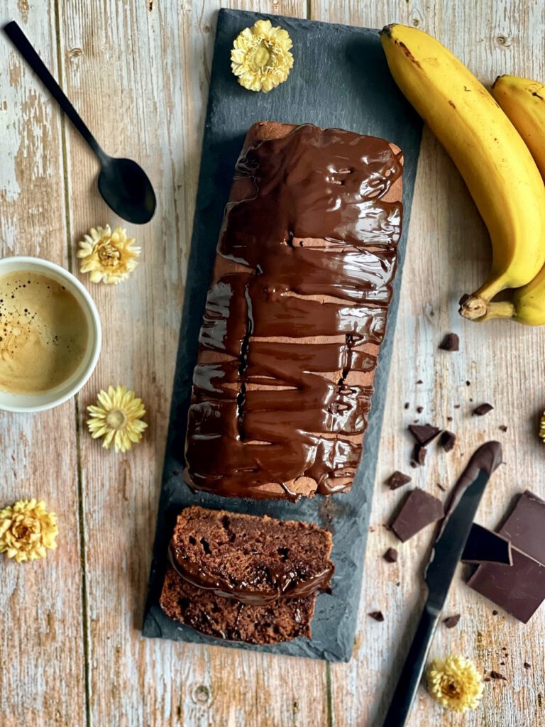 Veganes Schoko-Bananenbrot